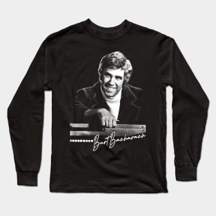 Burt Bacharach  // Retro 60s Aesthetic Design Long Sleeve T-Shirt